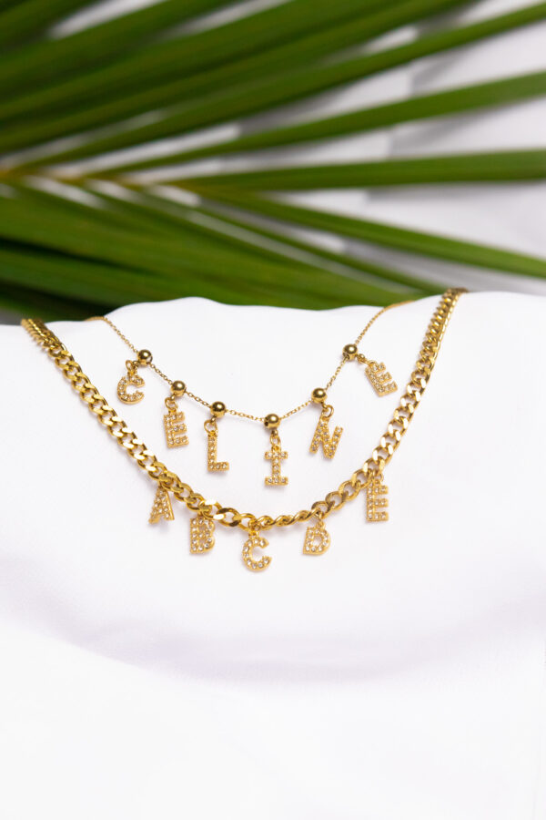 Collier lettres Charms